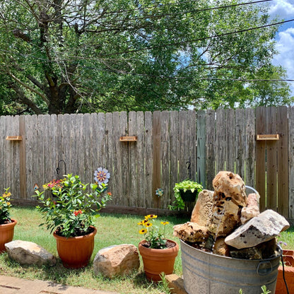 platform feeders on fenceline