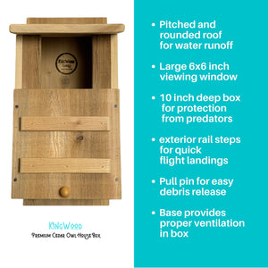 KingWood Premium Cedar Owl House Box solidly built owl nest