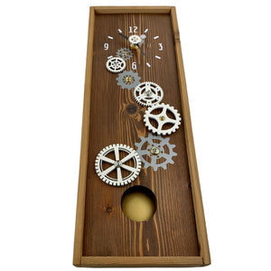 KingWood Pendulum Wall Clock w/ clock Gears in gold