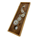 Load image into Gallery viewer, KingWood Pendulum Wall Clock w/ Gears in silver
