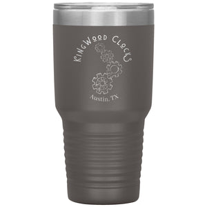 30oz Insulated Tumbler featuring Clock Gears in grey