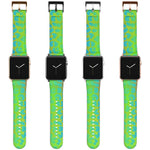 Load image into Gallery viewer, Leopard Print Apple Watch Band Yellow &amp; Blue
