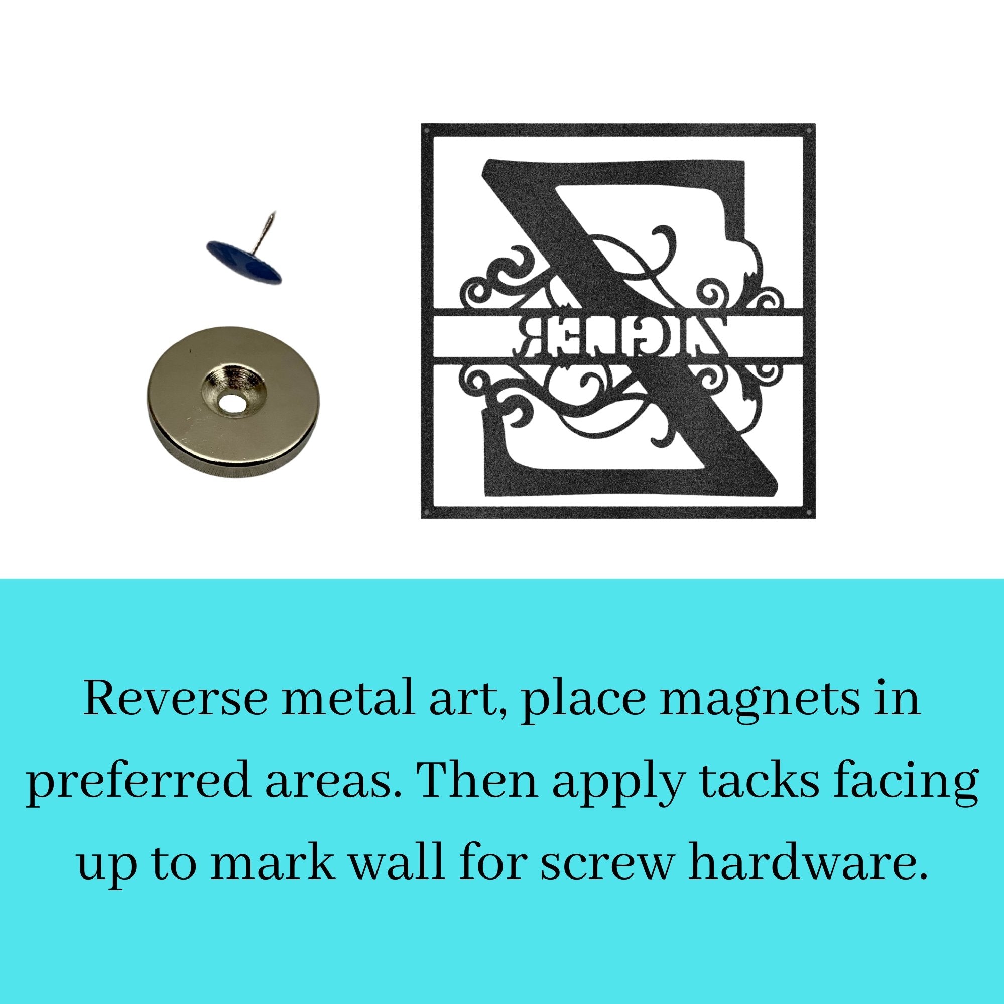 Magnetic Hanging Hardware for Metal Wall Art (2 Pack) – KingWood Clocks  Décor & More