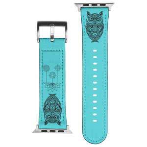 Mandala Owl Apple Watch Band Blue