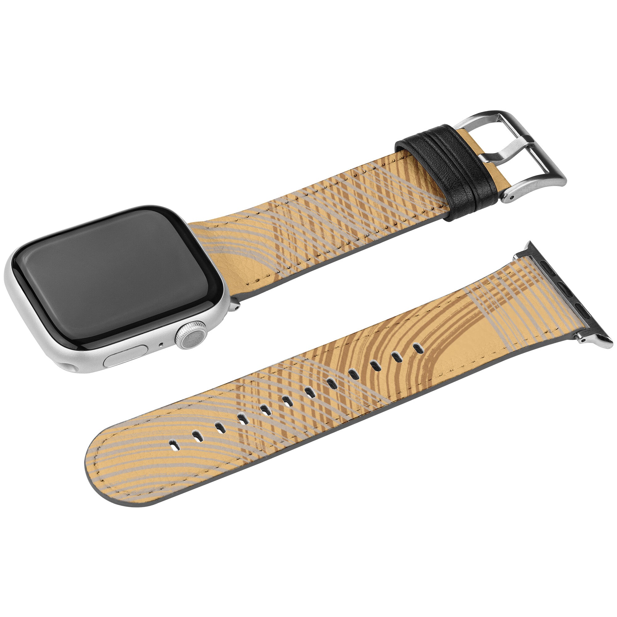 Mid Century Modern Apple Watch Band Tan