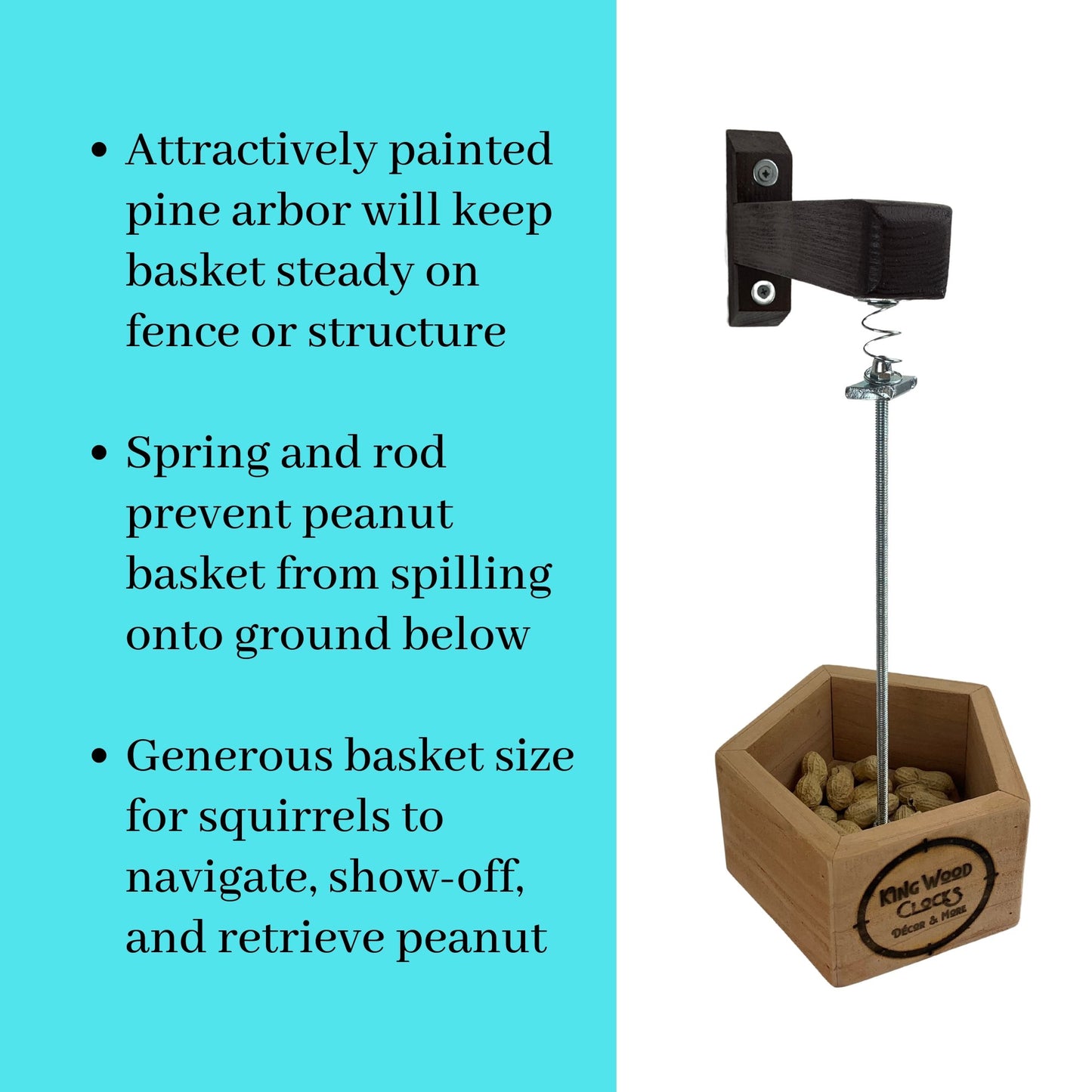 KingWood Squirrel Feeder Swing Basket