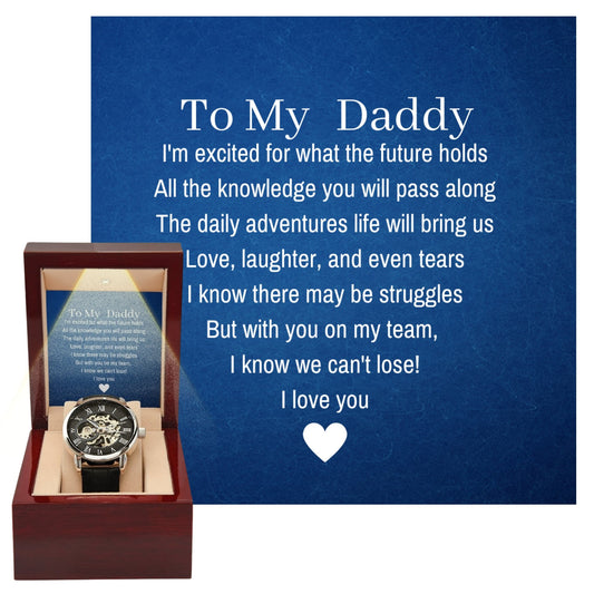 OpenWorks Watch w/ Card Gift Box, First Time Dad Gift