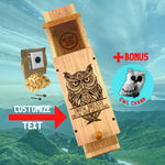 Load image into Gallery viewer, KingWood Personalized Owl House, Screech Owl Nest Box
