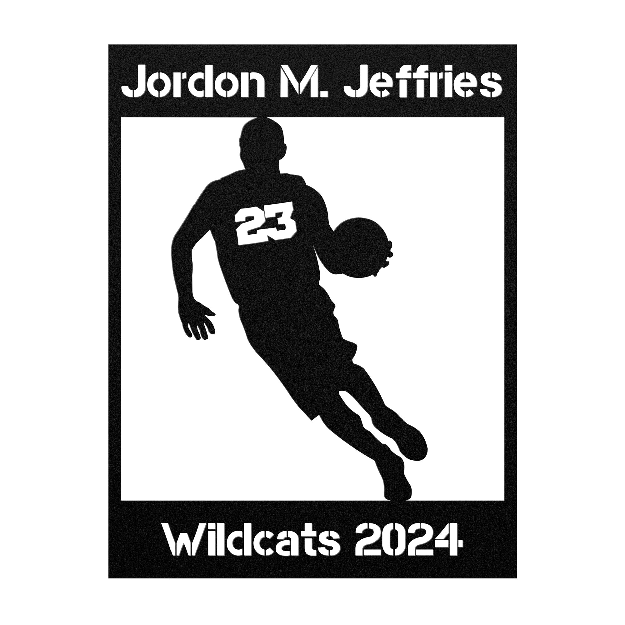 Personalized Basketball Metal Wall Art Poster