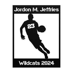 Personalized Basketball Metal Wall Art Poster