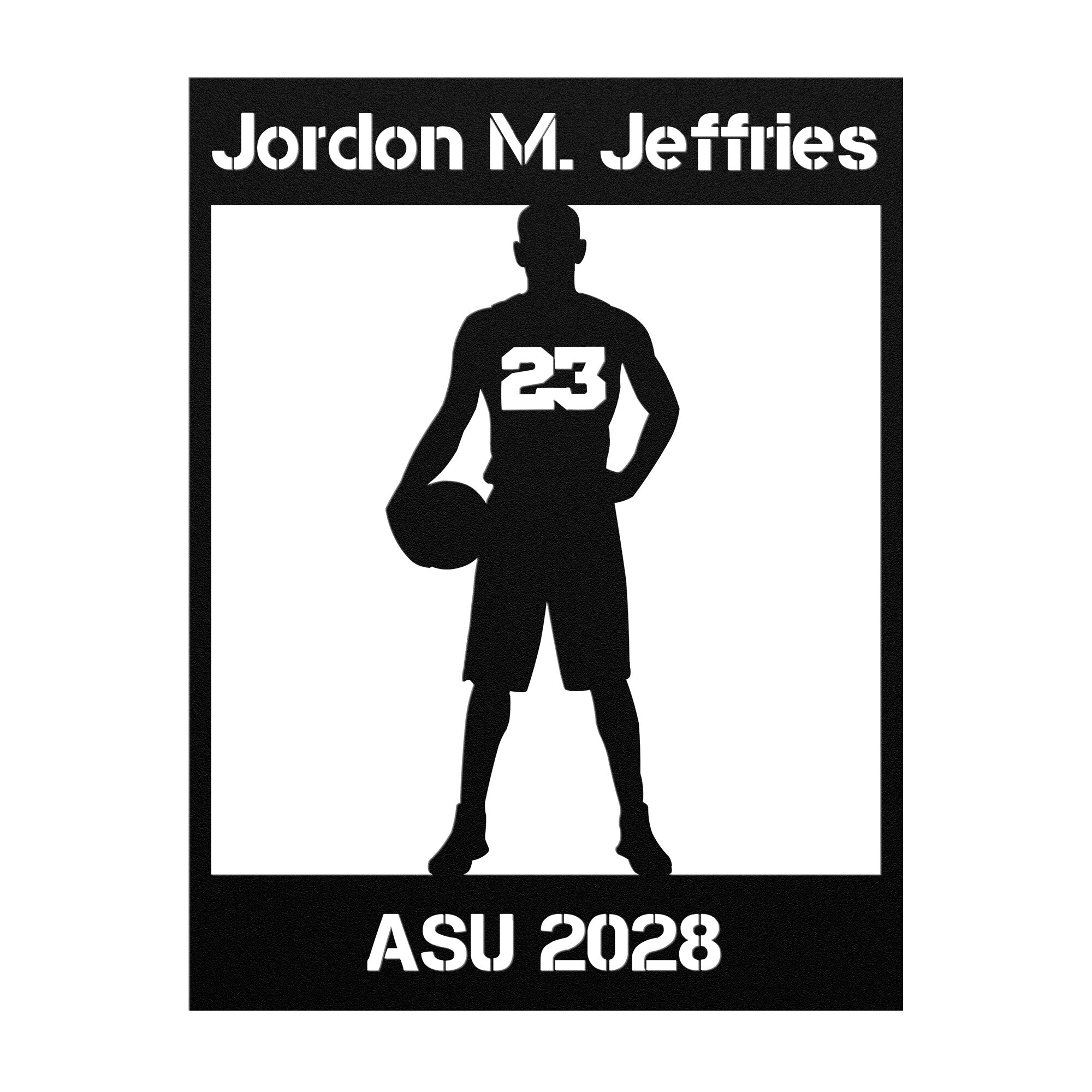 Personalized Basketball Player Metal Wall Art Poster