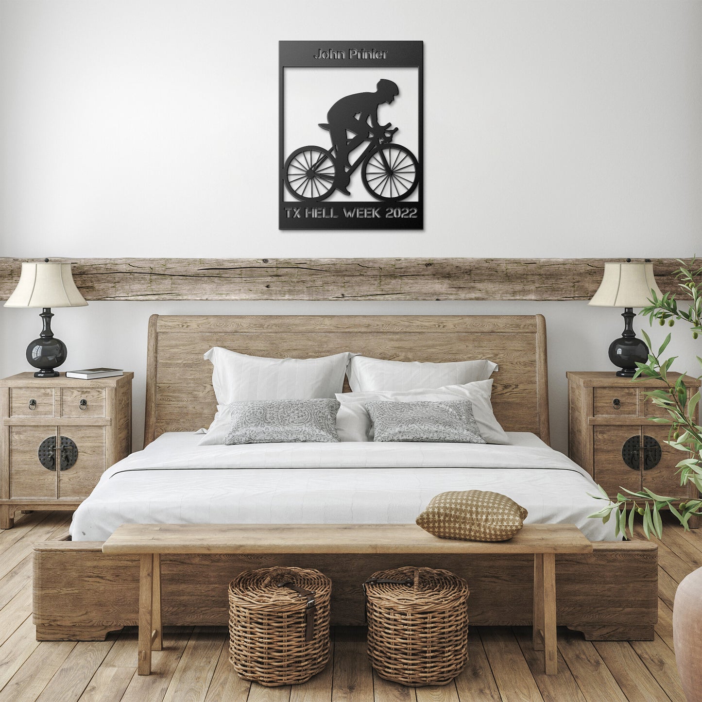 Personalized Cyclist Metal Wall Art Poster