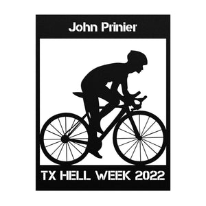 Personalized Cyclist Metal Wall Art Poster