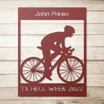 Load image into Gallery viewer, Personalized Cyclist Metal Wall Art Poster
