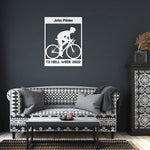 Load image into Gallery viewer, Personalized Cyclist Metal Wall Art Poster
