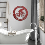 Load image into Gallery viewer, Personalized Cyclist Metal Wall Art
