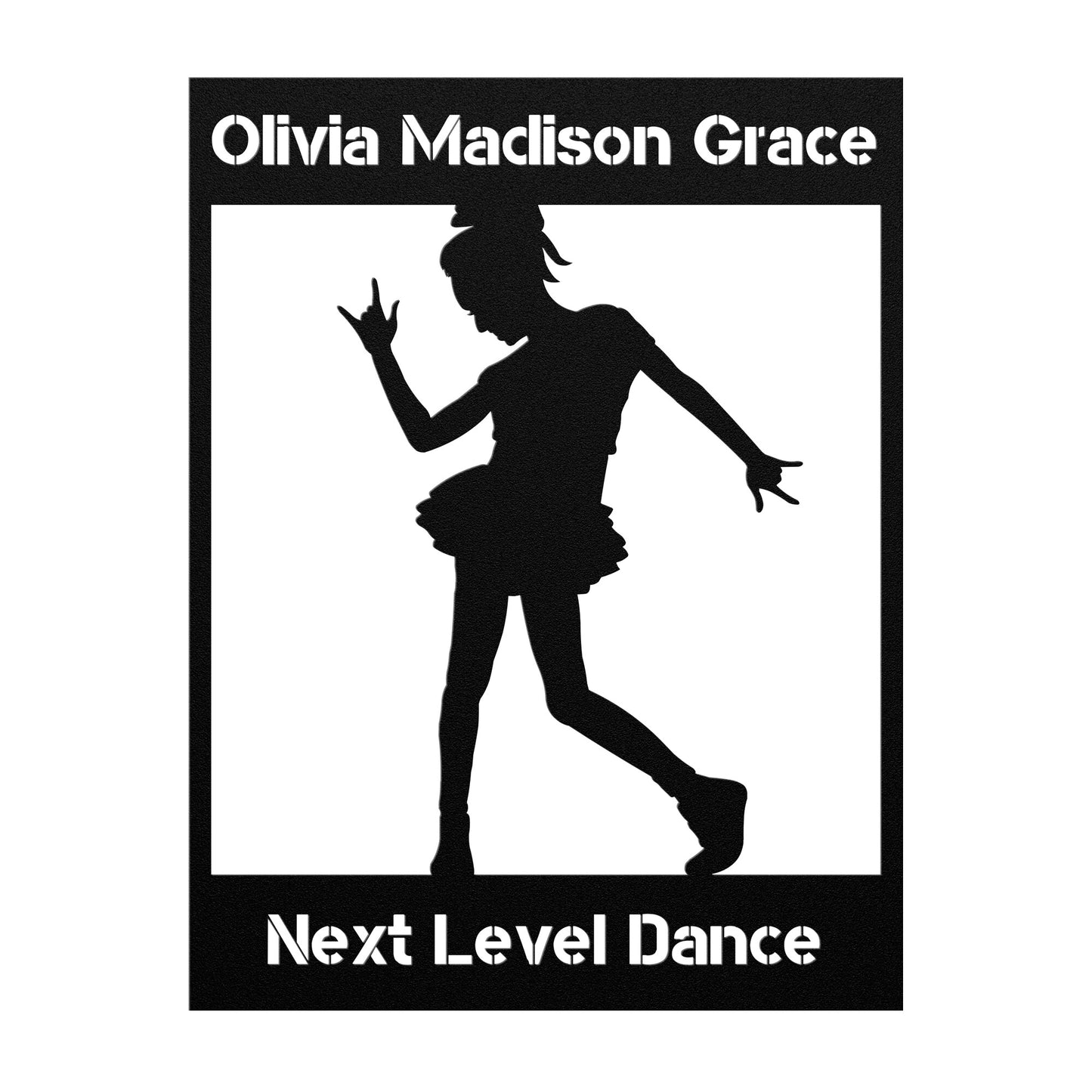 Personalized Dance Girl Metal Wall Art Poster