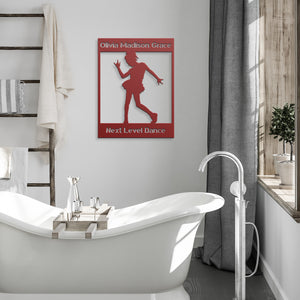 Personalized Dance Girl Metal Wall Art Poster