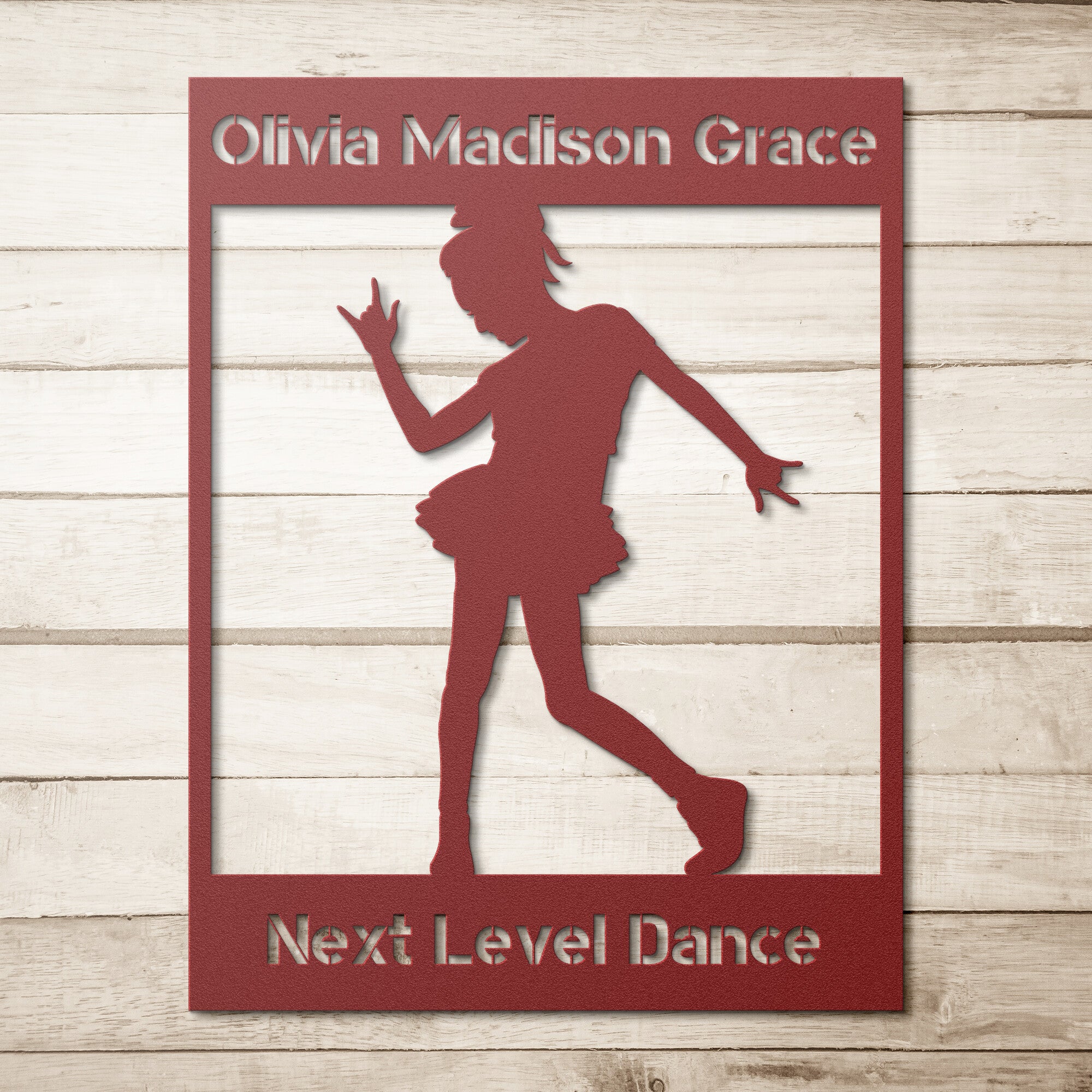 Personalized Dance Girl Metal Wall Art Poster