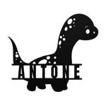 Load image into Gallery viewer, Personalized Dinosaur Name Metal Wall Art, Longneck

