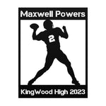Load image into Gallery viewer, Personalized Football Quarterback Metal Wall Art Poster
