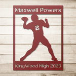 Load image into Gallery viewer, Personalized Football Quarterback Metal Wall Art Poster
