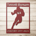 Load image into Gallery viewer, Personalized Football Running Back Metal Wall Art Poster
