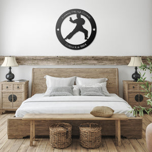 Personalized Karate Boy Metal Wall Art
