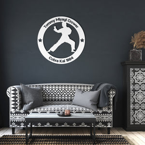 Personalized Karate Boy Metal Wall Art