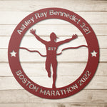 Load image into Gallery viewer, Personalized Marathon Woman Metal Wall Art
