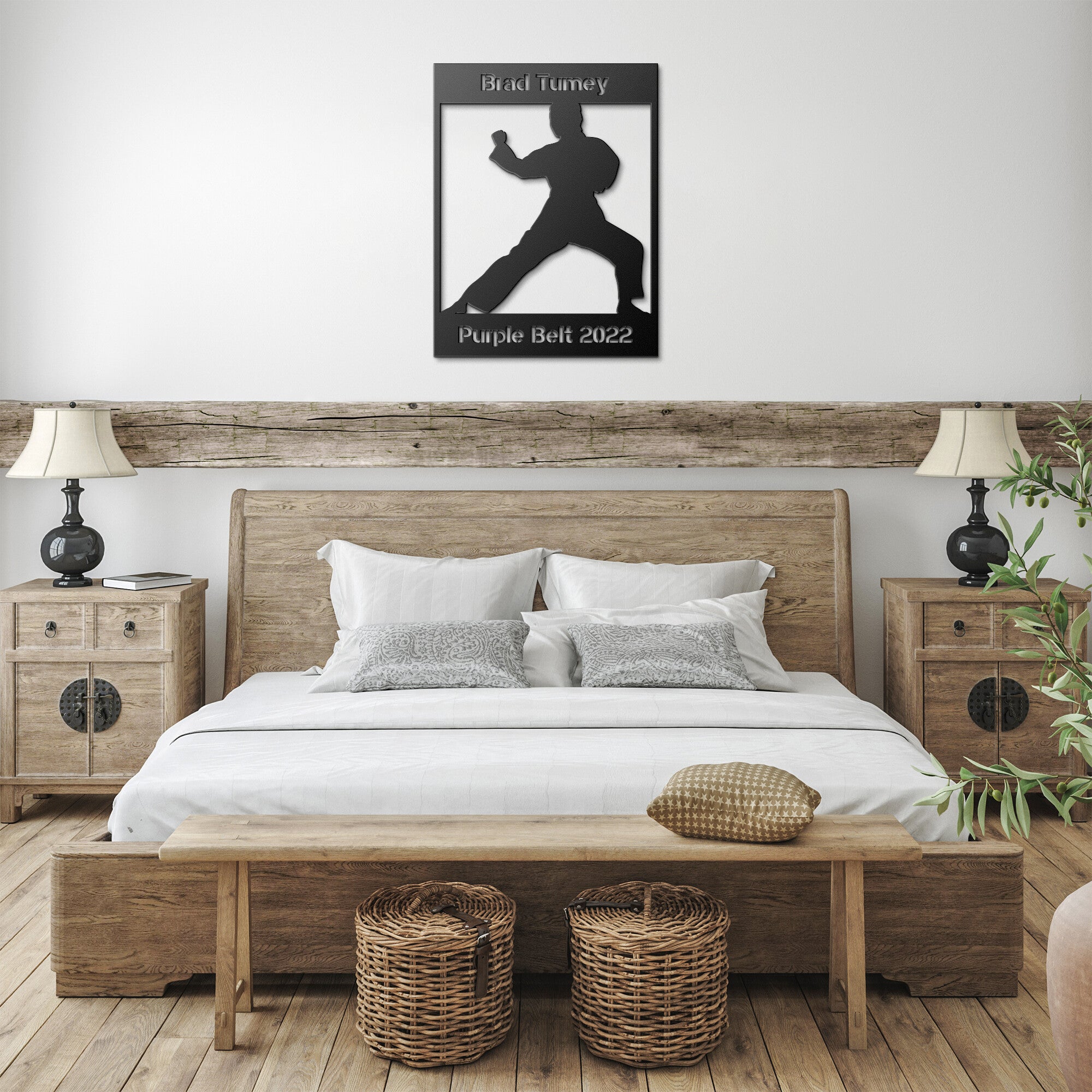 Personalized Martial Arts Boy Metal Wall Art Poster (3600 × 3600 px)