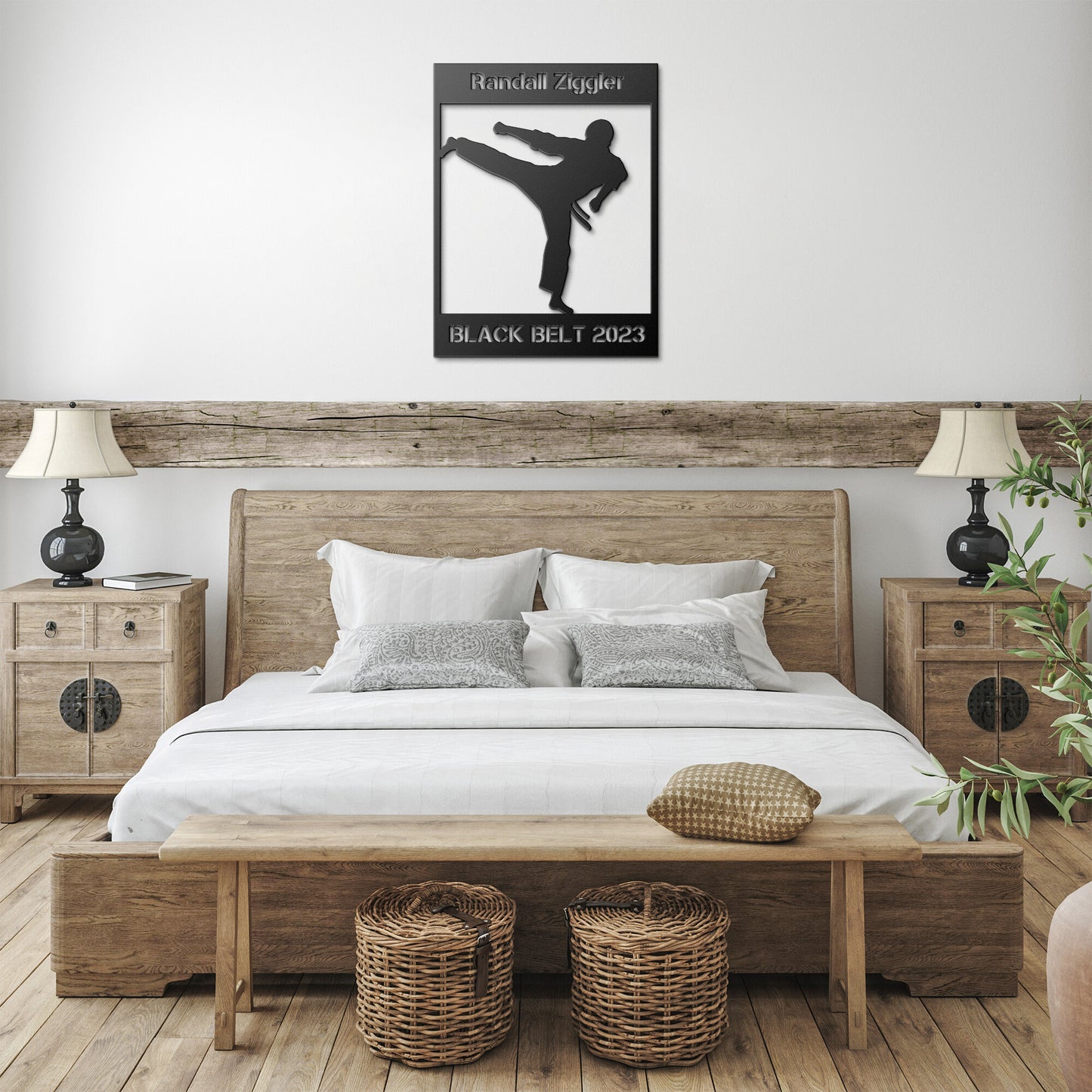Personalized Martial Arts Boy Metal Wall Art Poster