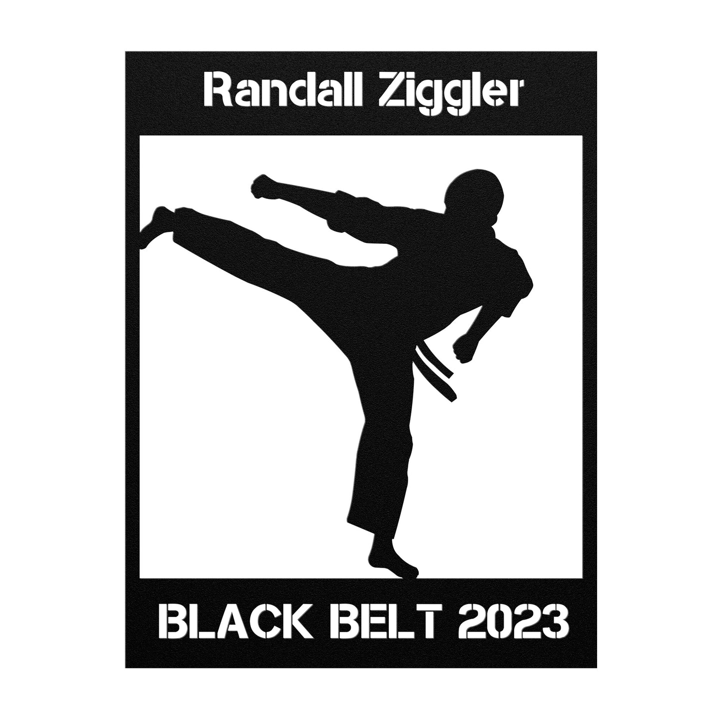 Personalized Martial Arts Boy Metal Wall Art Poster