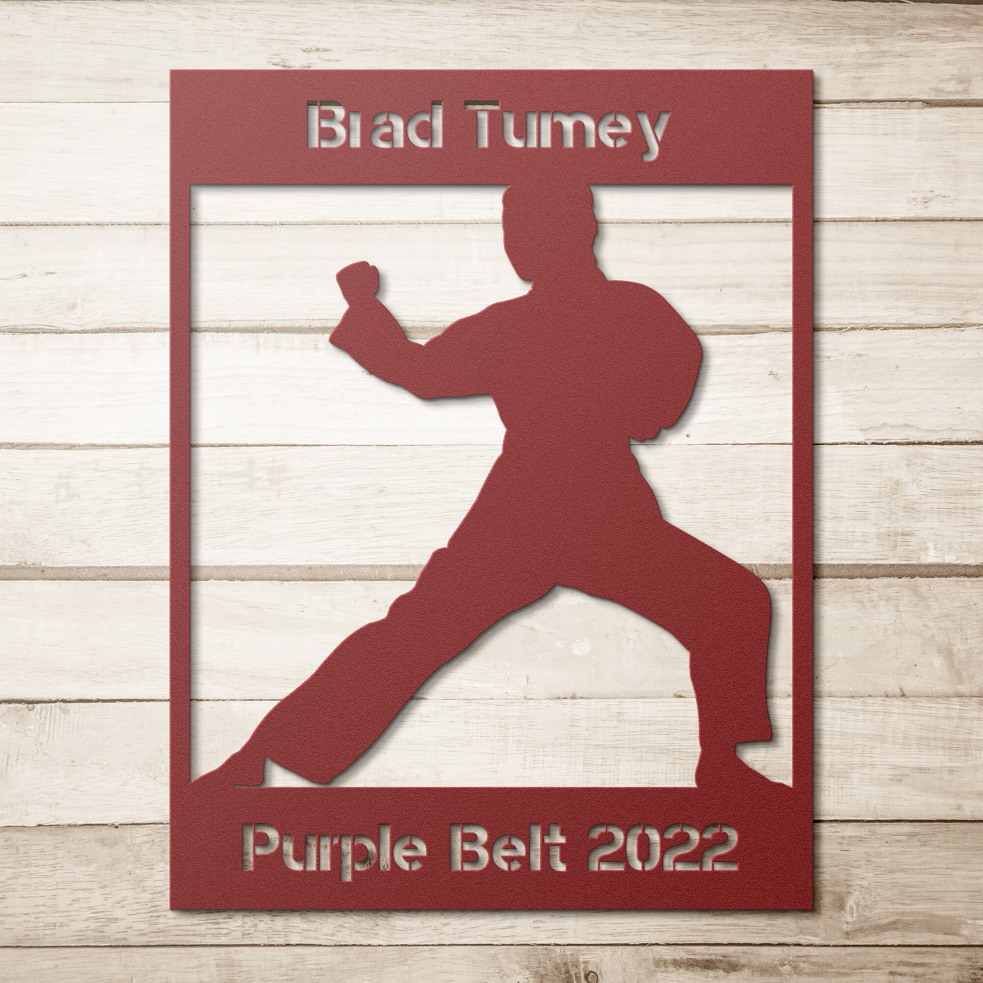 Personalized Martial Arts Boy Metal Wall Art Poster (3600 × 3600 px)