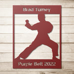 Load image into Gallery viewer, Personalized Martial Arts Boy Metal Wall Art Poster (3600 × 3600 px)
