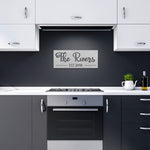 Load image into Gallery viewer, Personalized Metal Name Sign, Custom Established Family Metal Wall Art
