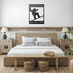 Load image into Gallery viewer, Personalized Snowboarder Metal Wall Art Poster
