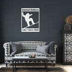 Load image into Gallery viewer, Personalized Snowboarder Metal Wall Art Poster
