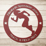 Load image into Gallery viewer, Personalized Track &amp; Field Girl Metal Wall Art
