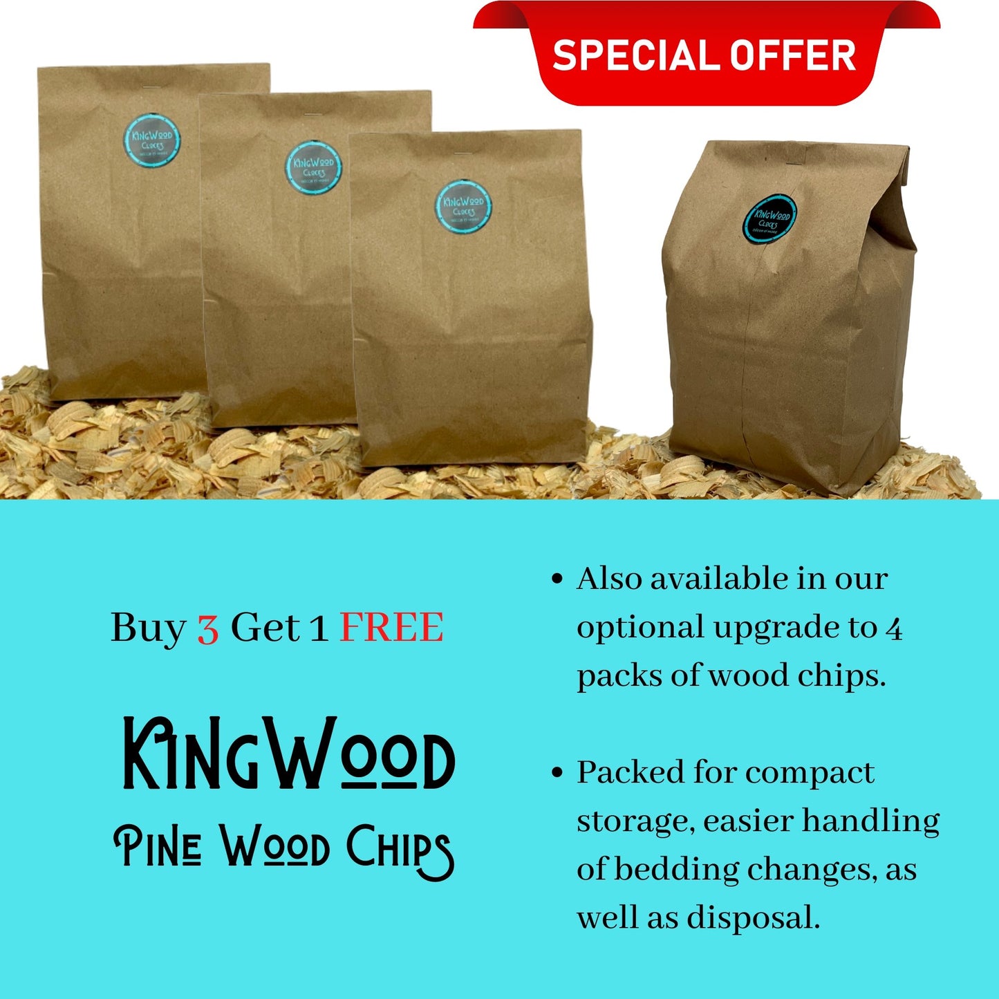 KingWood Pine Wood Chips