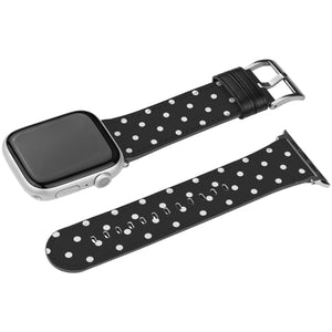 Polka Dot Apple Watch Band Black