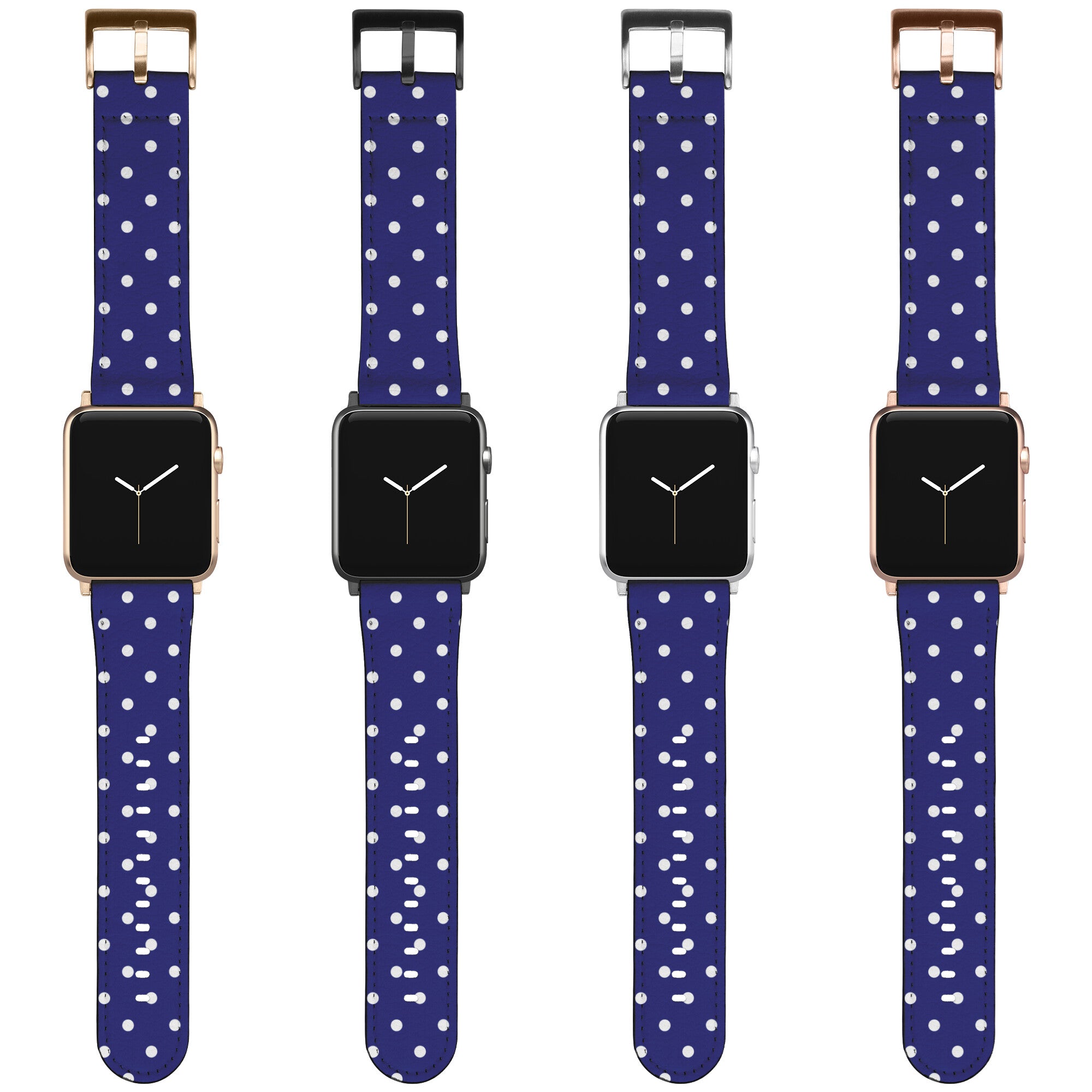 Polka Dot Apple Watch Band Dark Blue