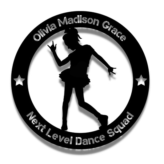 Personalized Dance Girl Metal Wall Art