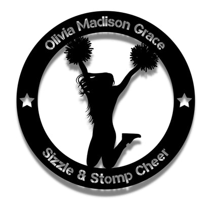 Personalized Cheerleader Metal Wall Art