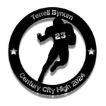 Load image into Gallery viewer, Personalized Football Running Back Metal Wall Art
