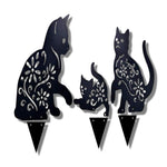 Load image into Gallery viewer, Cats In The Garden Metal Art W/ Spikes

