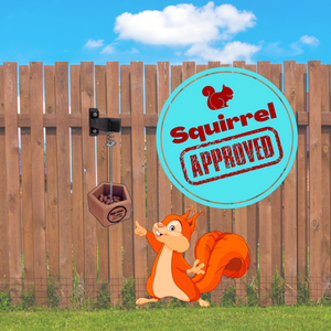 KingWood Nut Basket Squirrel Feeder with squirrel approved fence feeder