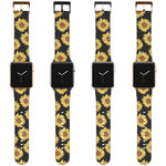 Load image into Gallery viewer, Sunflowers Apple Watch Band Black
