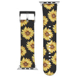 Load image into Gallery viewer, Sunflowers Apple Watch Band Black
