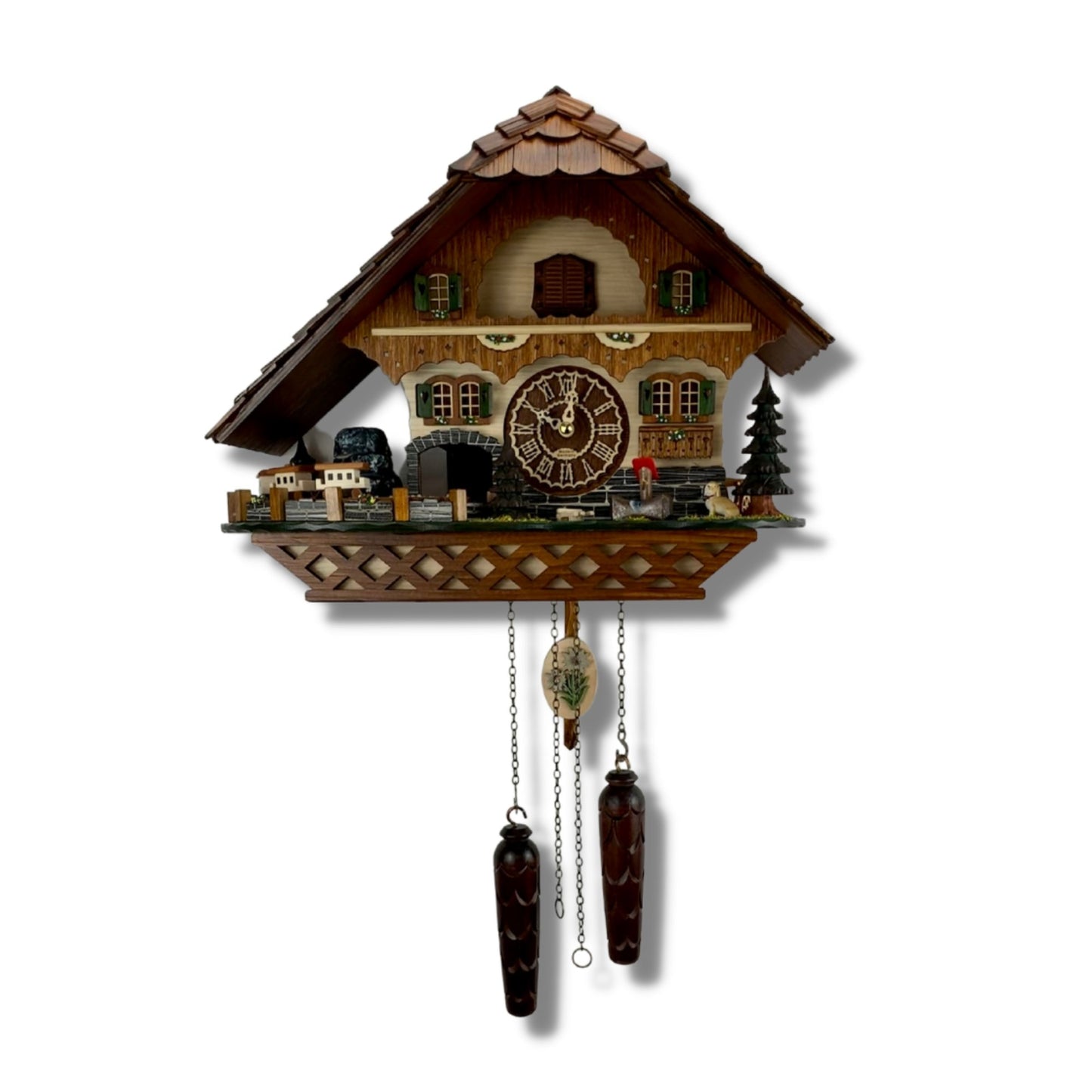 Quartz Train Cuckoo Clock,  Black Forest w/ Music front